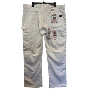 Dickies Painters Pants Men 42x32 White Relaxed Fit Flex Motion
